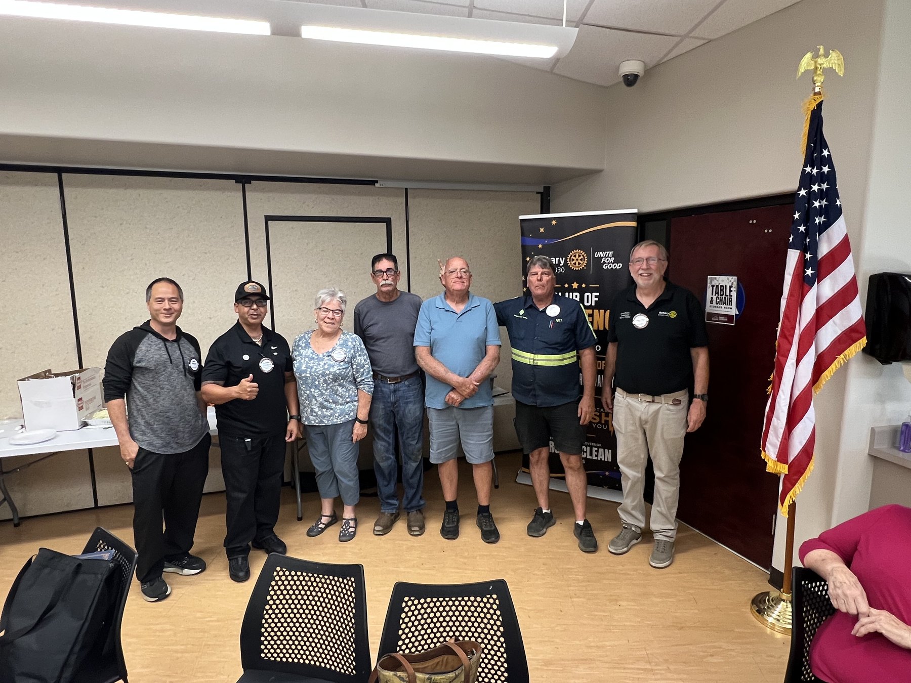 The 2026-27 Beaumont-Cherry Valley Rotary leadership team stands together at a club meeting